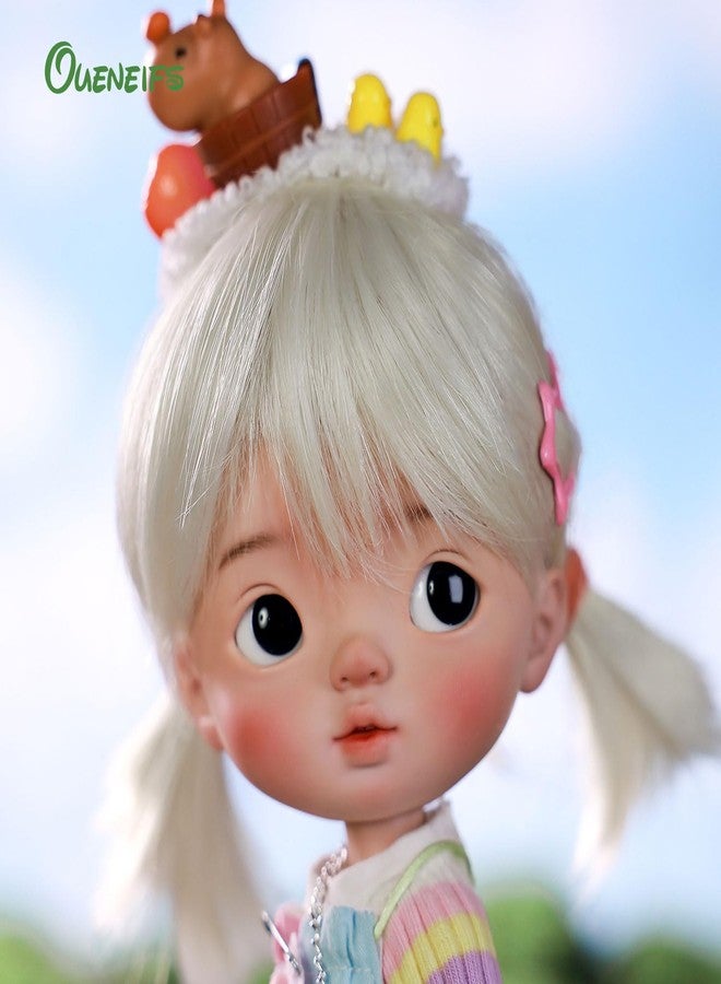 Oueneifs Xavibjd 1/6 Bjd Doll Rainbow Cute Girl Double Eyelids with Headwear Resin Toy for 15+ Year Old - Image 3
