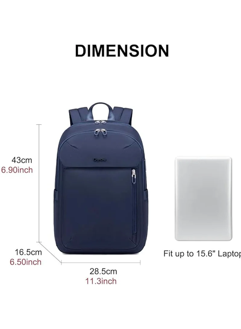 Chantria Blue Premium Lightweight Laptop Backpack for Women Water Resistant Multifunctional Anti-Theft Daypack with Built in USB Port, CB00633 - Blue  | Best Price UAE