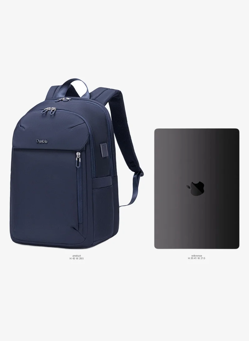 Chantria Premium Lightweight Laptop Backpack for Women Water Resistant Multifunctional Anti-Theft Daypack with Built in USB Port, CB00633 - Blue