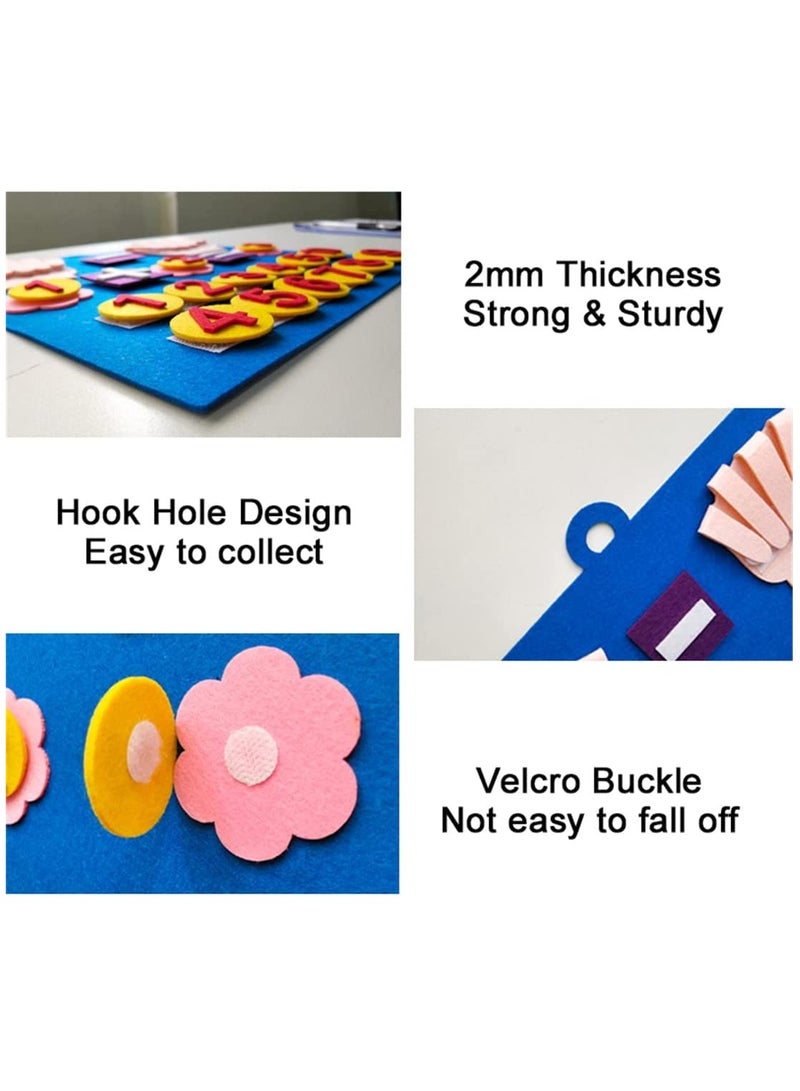 Zikra Felt Board Finger Numbers Counting Toy, Math Numbers Teaching Learning Educational Sensory Toys, Early Learning Play Kit Wall Hanging Gift forToddlers Kids,early education toys felt figures - Image 5