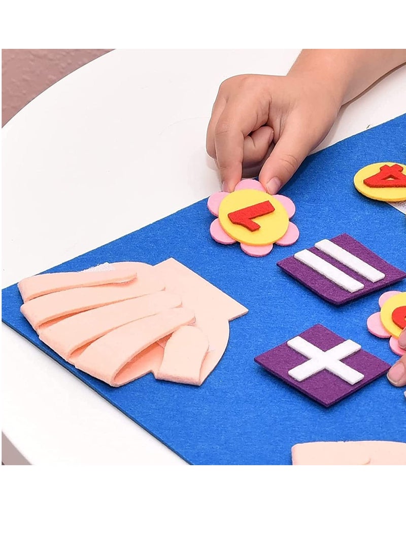 Zikra Felt Board Finger Numbers Counting Toy, Math Numbers Teaching Learning Educational Sensory Toys, Early Learning Play Kit Wall Hanging Gift forToddlers Kids,early education toys felt figures - Image 4