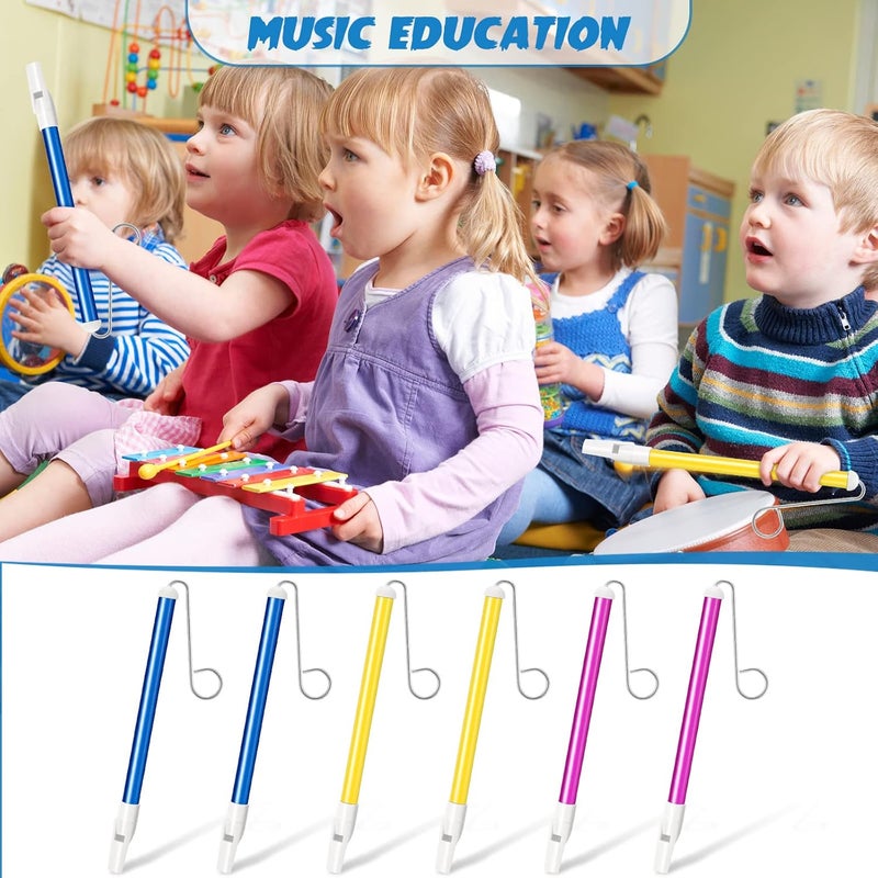 Civaner Civaner 6 Pcs Slide Whistle for Kids Slide Whistles for Adults Instrument Toy Musical Parent Child Games Educational Games Birthday Gifts Party Favors Supplies Blue Yellow Purple  - Image 5