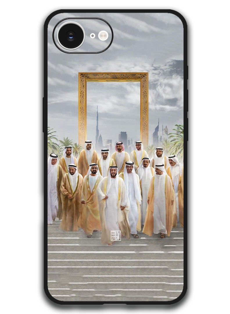 Theodor Case Compatible with Apple iPhone 17e / 16e 6.1 Inch Protection Shockproof Bumper Cover - Dubai Rulers - Image 1