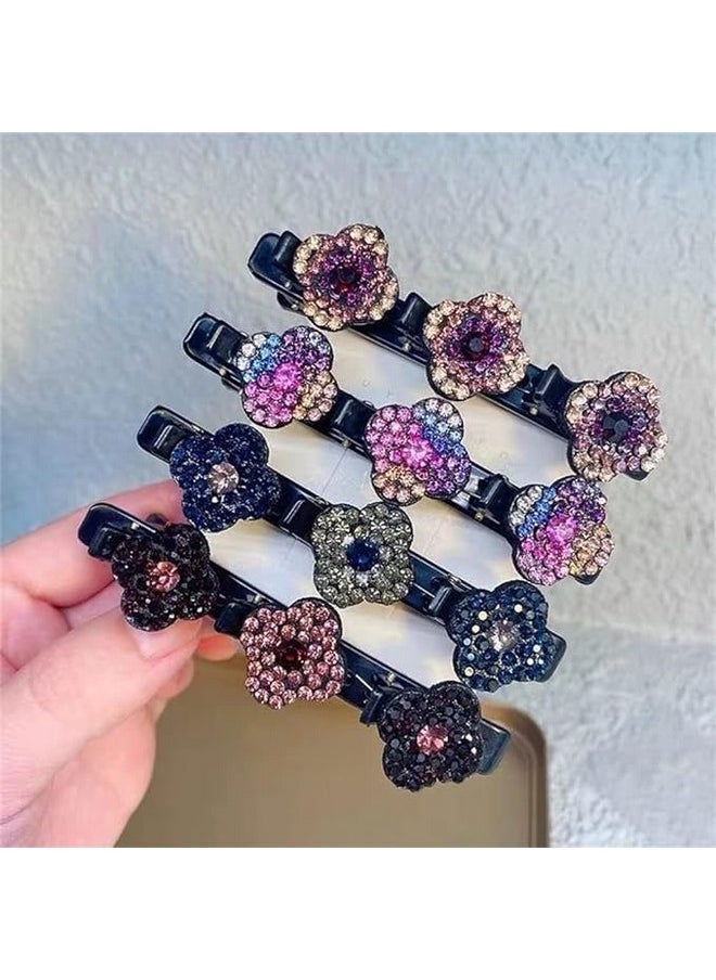 El Regalo - El Regalo 4PCs Rhinestones Side Hairpin Duckbill Clips- Sparkling Crystals Hair Clips, Hair Claw Clips for Girls & Women (Mixed Colors) - Image 1