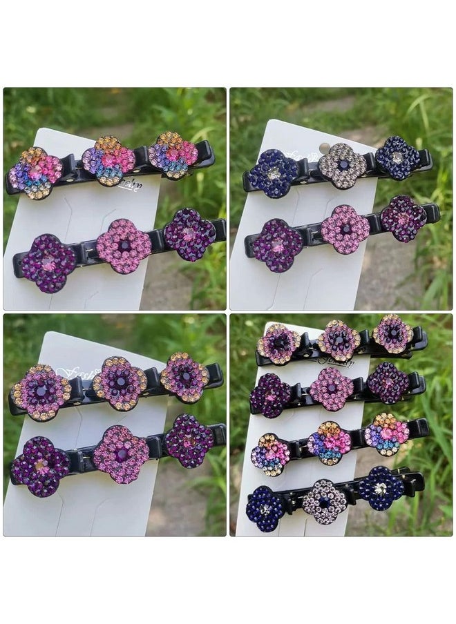 El Regalo - El Regalo 4PCs Rhinestones Side Hairpin Duckbill Clips- Sparkling Crystals Hair Clips, Hair Claw Clips for Girls & Women (Mixed Colors) - Image 1