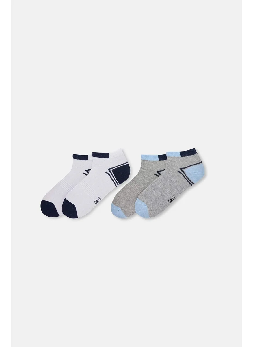 dagi Blue Men's Striped Sports Socks 2-pack
