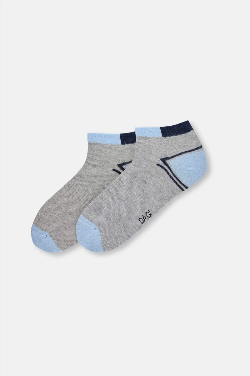 داجي Blue Men's Striped Sports Socks 2-pack