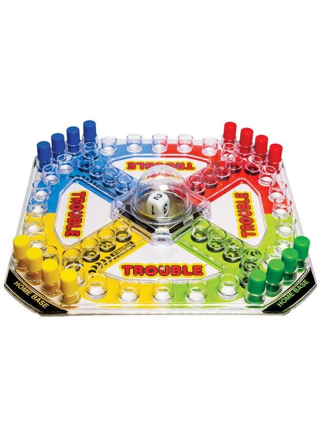 Winning Moves Classic Trouble with Retro Artwork and Pop-o-Matic Popper Games USA, Designed for Kids, Ages 5+ Perfect for an Indoor Interactive Activity (1176) - Image 2