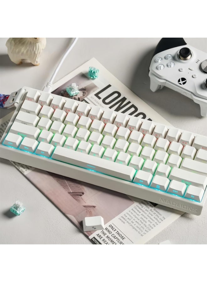 MADLIONS MAD60 HE RGB Magnetic Switch Keyboard, Wireless/Bluetooth/USB RGB Backlit Soundproofing Foam,60% Magnetic Switch Hall Effect Adjustable, for PC Mac Win - Image 3