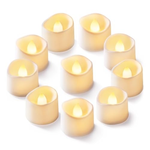 Homemory 24Pcs Flickering Flameless Candle Battery Operated, 200+Hours Fake Electric LED Tea Lights for Votive, Centerpiece Table Decorations, Wedding, Aniversary, Halloween, Christmas - Image 1