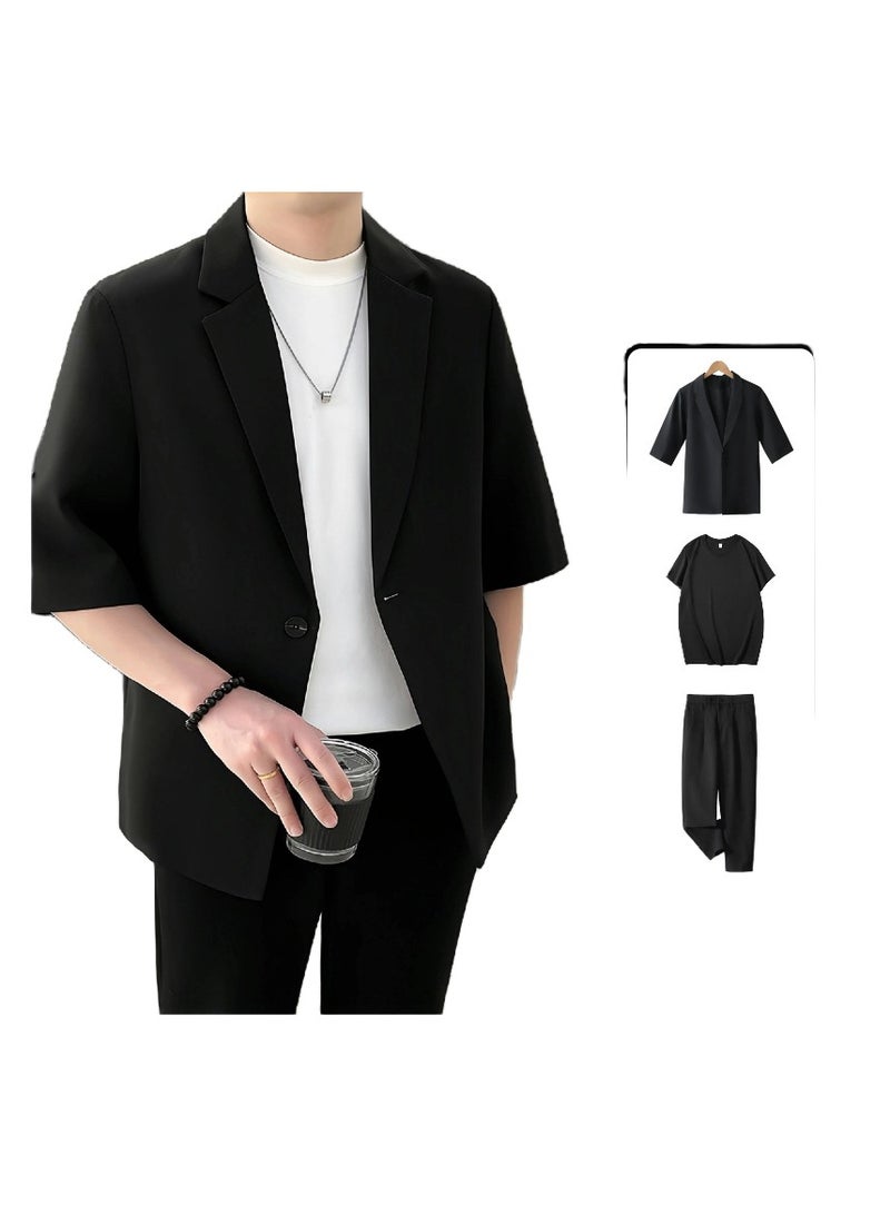 Shougu Thin Ice Silk Short-sleeved Suit Set  - Image 1