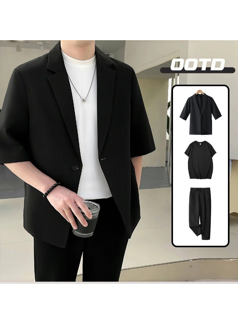 Shougu Thin Ice Silk Short-sleeved Suit Set  - Image 2