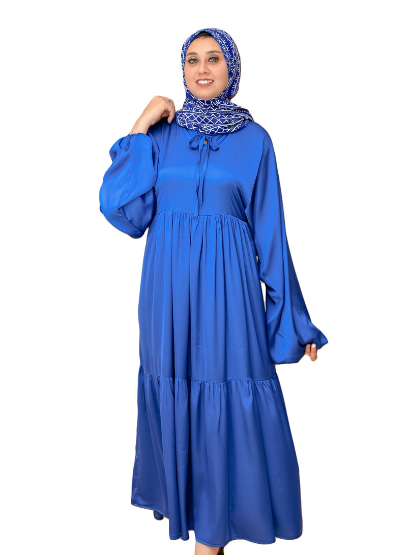 فستان كاجول ستان زهري - Image 1