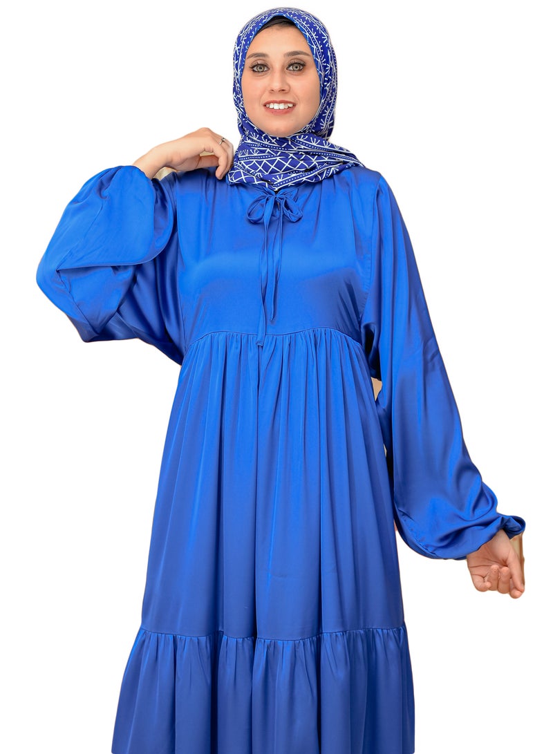 فستان كاجول ستان زهري - Image 2
