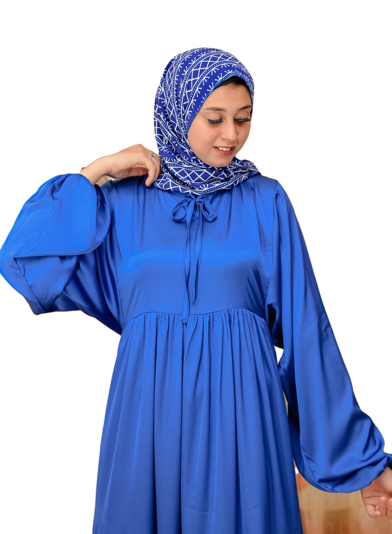 فستان كاجول ستان زهري - Image 3