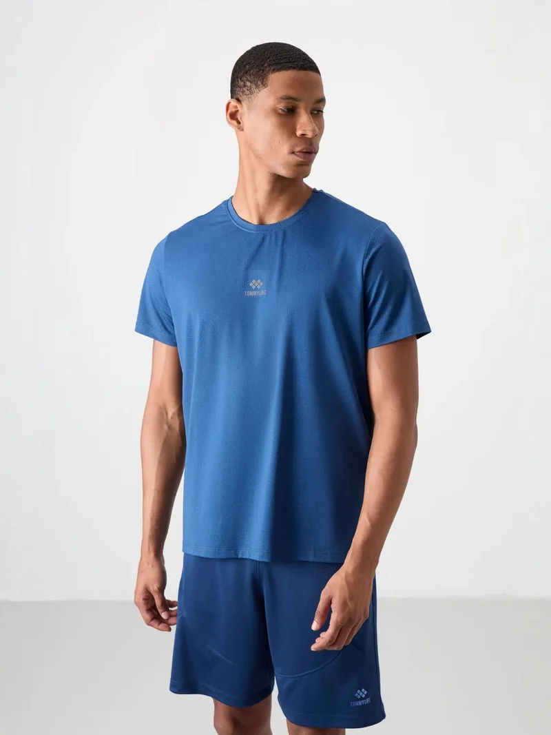 TOMMYLIFE TOMMY Men's Logo Patch Short-Sleeve T-Shirt