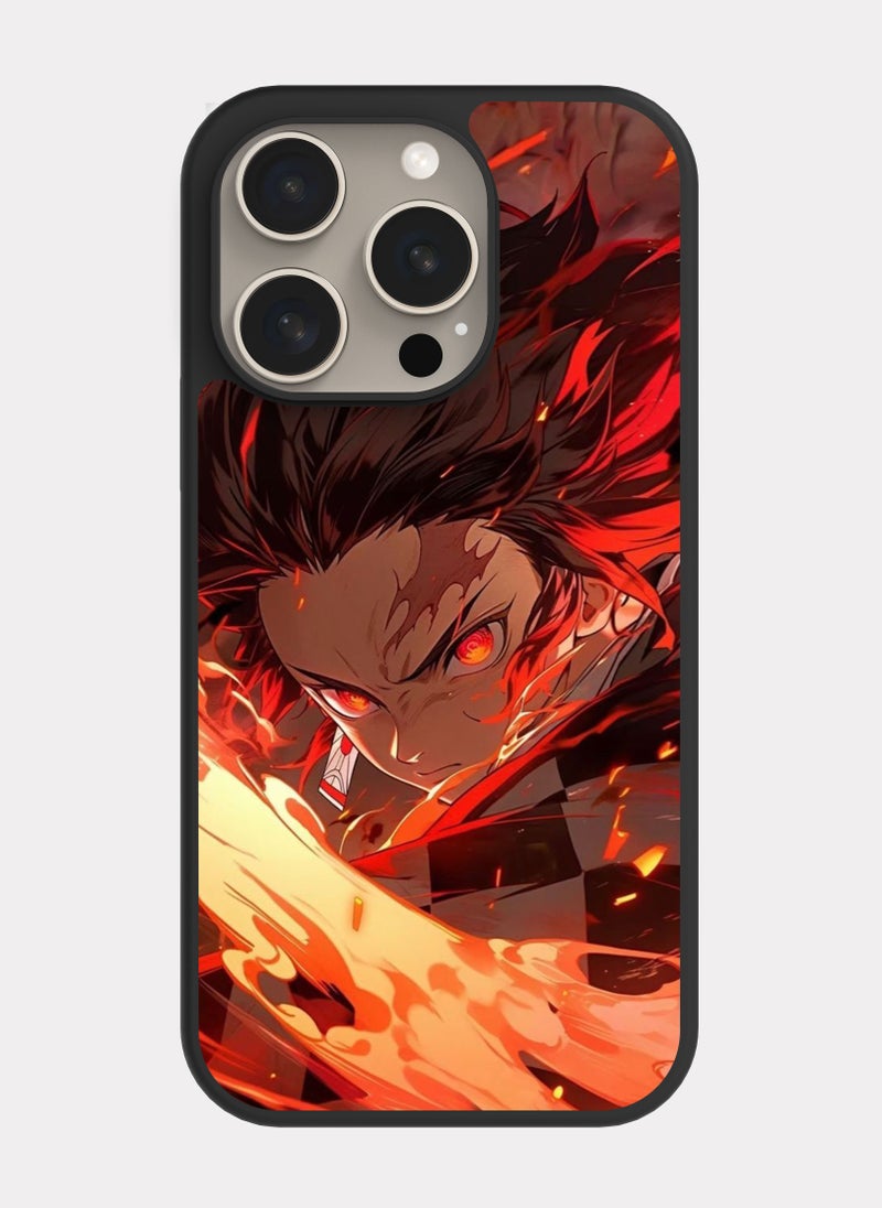 PXLAAT iPhone 15 Pro case cover  Slayer Kimetsu No Tanjiro  - Image 1