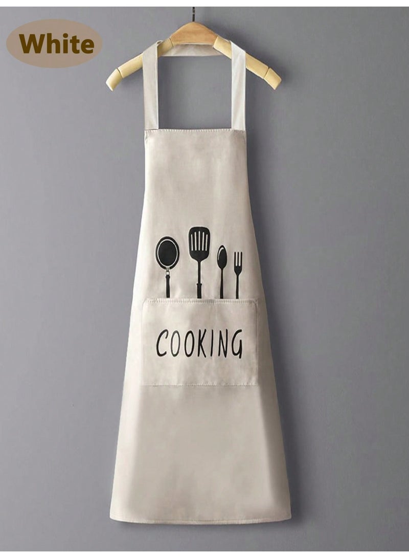 Miamia Waterproof PVC Chef Apron with Large Pockets Cross Back for Men Women Cooking Baking BBQ Hairstylist Woodworking Welding Carpenter Workwear Everyday Use - Image 2