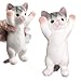 YVBBHE Big Hand Painted Cat Squishy ToysLarge Cute Ultra Soft Kitty Squeeze Fidget Toys for Stress Relief Kawaii Squishies Sticky Animal Toys for Adults KidsDecompression Sensory Balls Cheese - Image 2