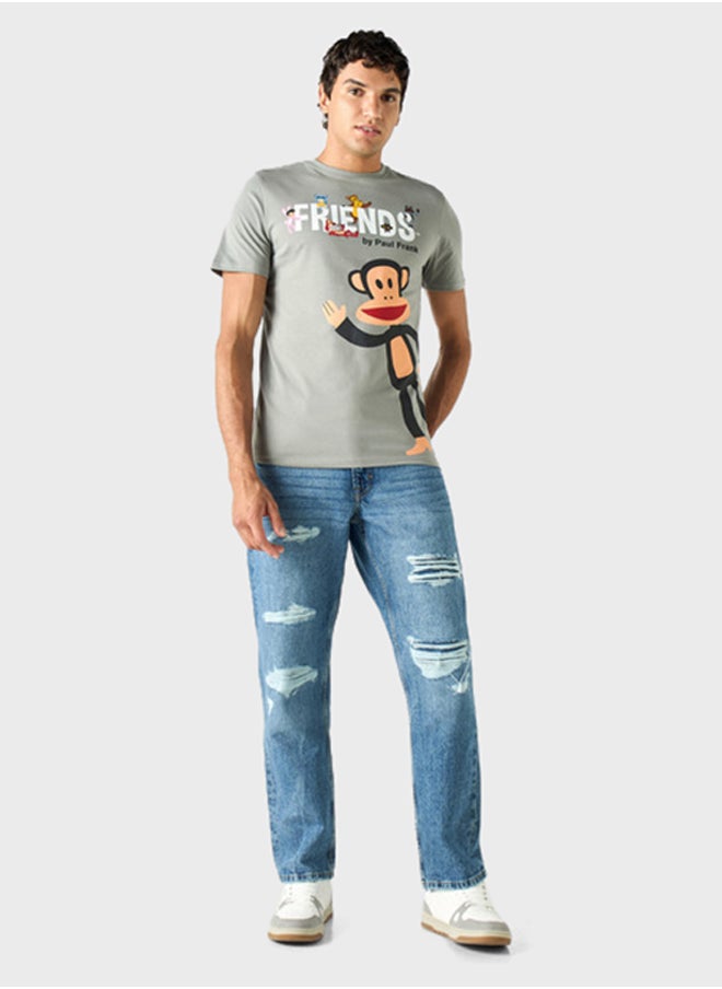 SP Characters Printed Crew Neck T-Shirt  - Image 4
