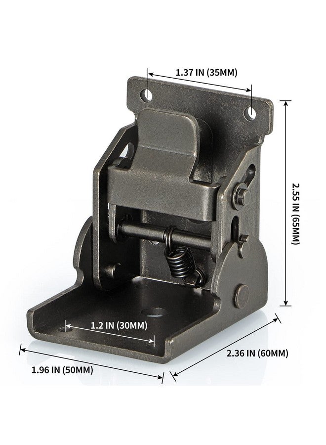 MDLUU MDLUU Folding Brackets Heavy Duty, 90 Degree Self-Lock Hinges for Table Leg, Wall Shelf, 330lbs Per, Pack of 4(Gunblack)  - Image 2