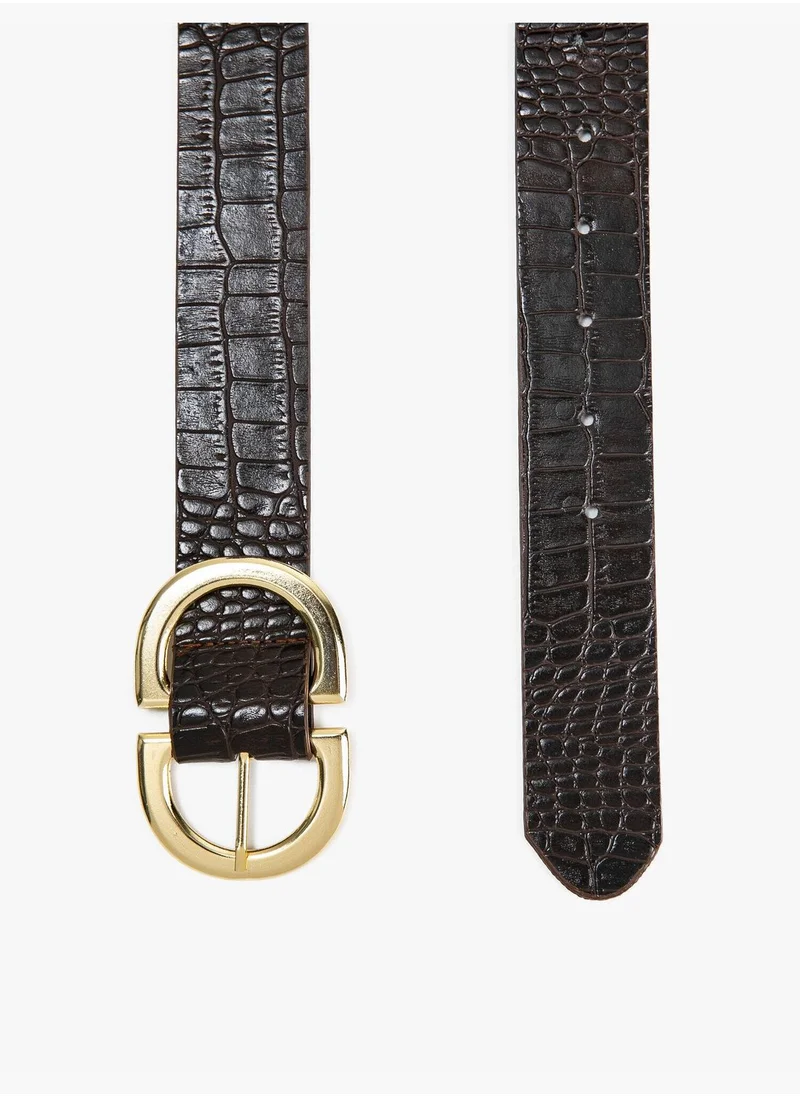 KOTON Faux Leather Buckle Belt