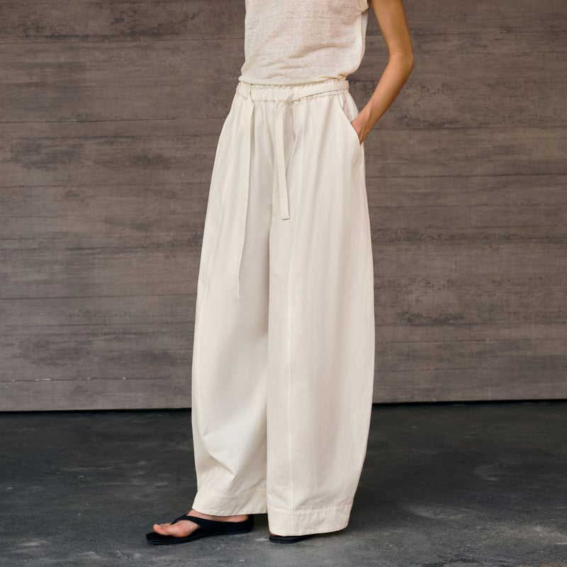 Women's 100% Cotton Loose Harem Pants Relaxed Lantern Trousers Solid Casual Full-Length Bottoms - Image 3