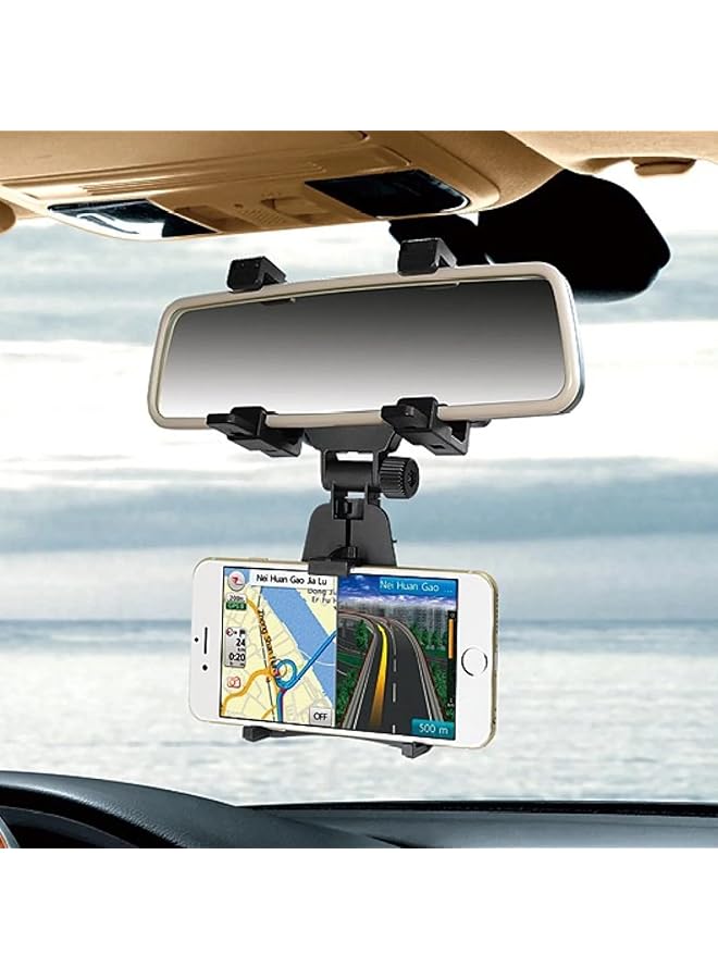 3 اكس ار حامل هاتف السيارة للتركيب على مرآة الرؤية الخلفية