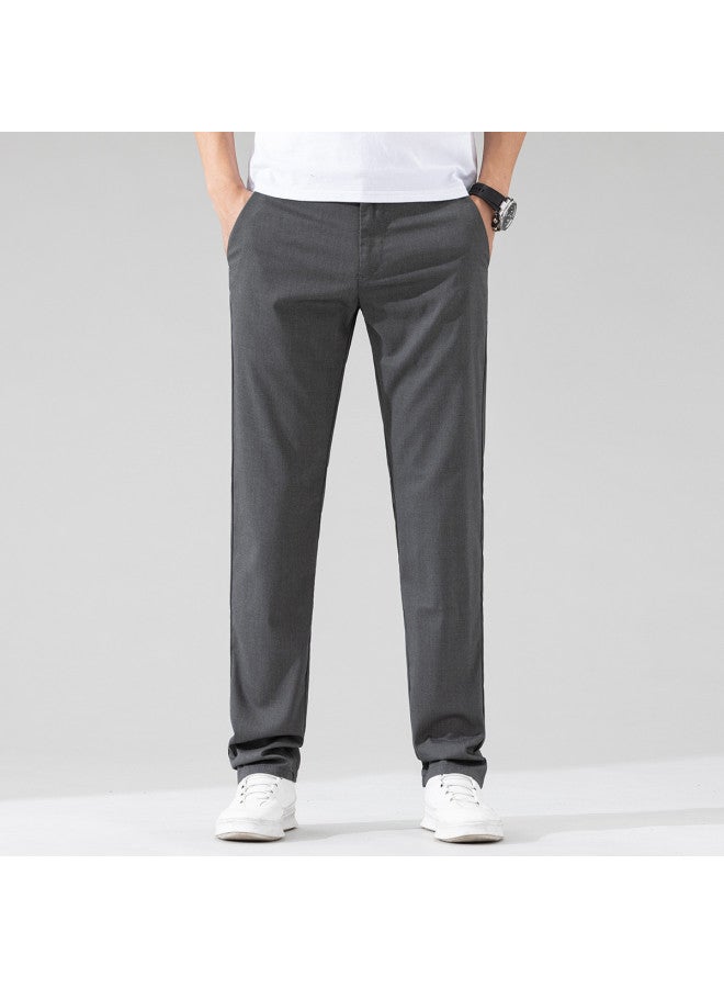 Fapai Men's Thin Business Casual Pants Popular Casual Easy-care Trousers Youth Long Pants Men - Image 3