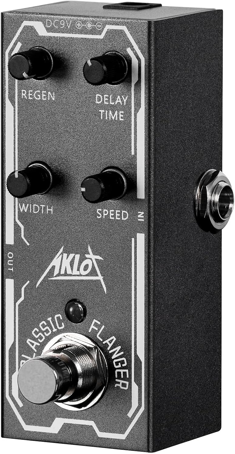 AKLOT Classic Flanger Guitar Pedal, Electric Effects Pedals Mini Single Type DC 9V True Bypass - Image 1