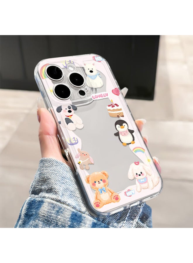 Inkaida Yingkaida Transparent Rainbow Animal Pattern Full Protection Case For Apple Iphone 16 Pro Max - Image 3