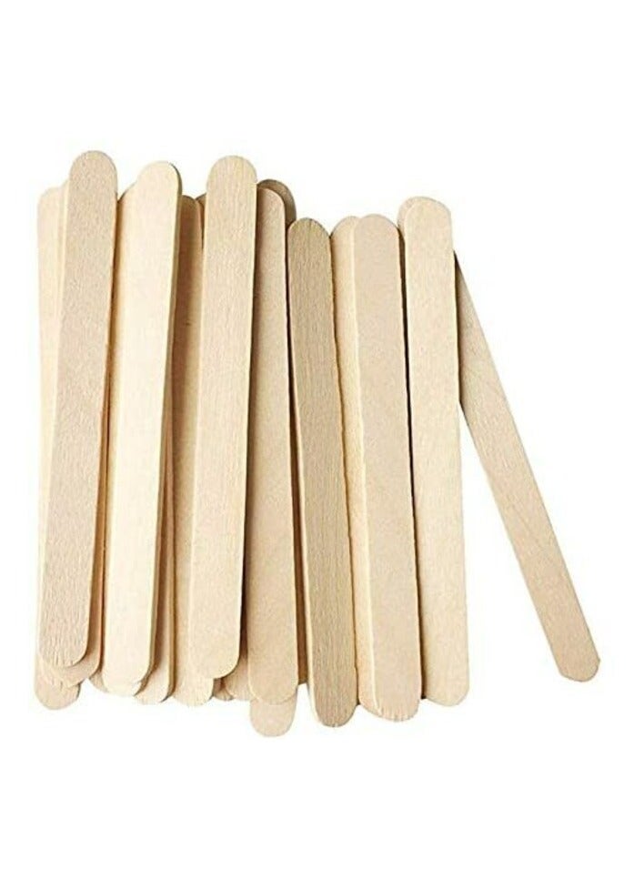 Party Time 200pcs Disposable Wooden Ice Cream Sticks, Popsicles Sticks Wooden Sticks - 1cm x 11.5cm Hardwood Sticks - for Arts & Crafts and DIY Crafting - Image 2