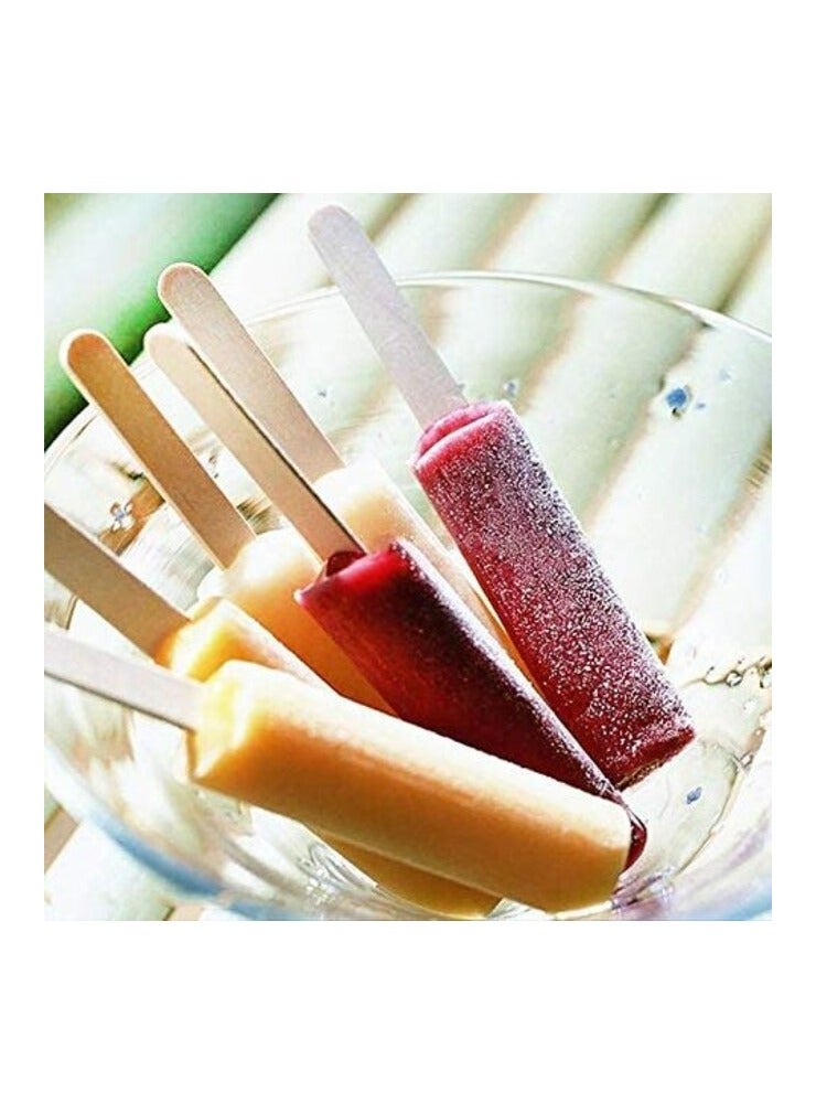 Party Time 200pcs Disposable Wooden Ice Cream Sticks, Popsicles Sticks Wooden Sticks - 1cm x 11.5cm Hardwood Sticks - for Arts & Crafts and DIY Crafting - Image 3