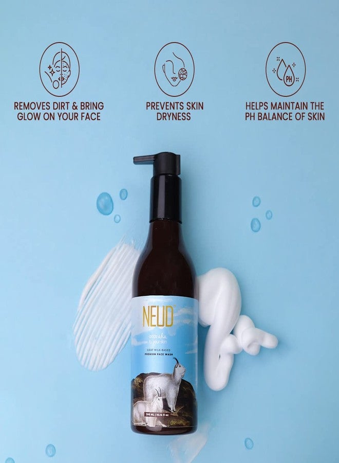 NEUD Goat Milk Premium Face Wash & Moisturizing Lotion Combo for Glowing & Brightening Skin, For Men & Women, Remove Age Spots, Prevent Wrinkles - Pack of 2 (300ml Each) - Image 5