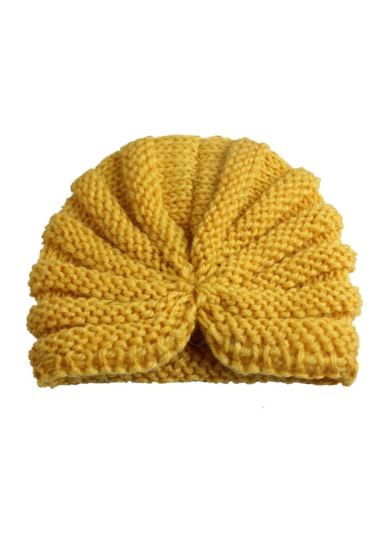 Generic New European and American solid color wool childrens hat soft and comfortable baby pullover cap childrens accessories baby products #6 Yellow 