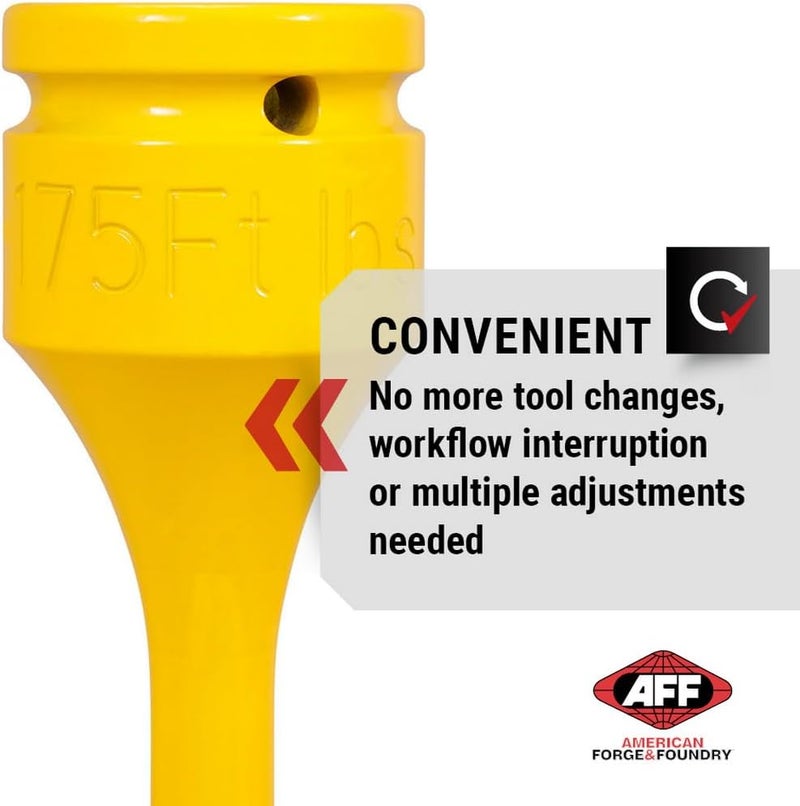 AFF Torque Limiting Extension, 3/4" Drive, 175 ft/lbs, Yellow, 40306 - Image 4