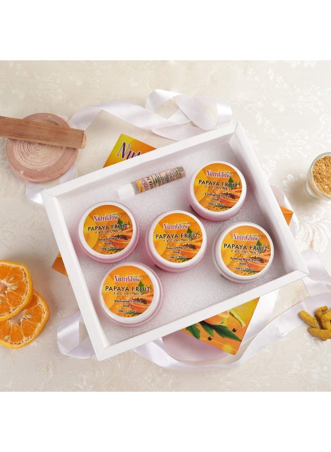 NUTRIGLOW طقم وجه فاكهة البابايا من نوتري جلو للرجال والنساء لبشرة متألقة (260 جرام - 10 مل) - Image 3