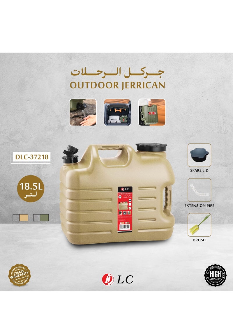 DLC 18.5L Portable Water Storage Container outdoor jerrican  With Spare Lid Camping Water Tank  - Image 2