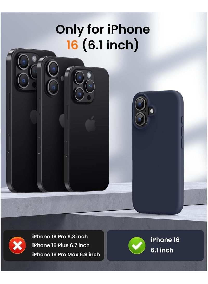 DUSALA iPhone 16 Case, Liquid Silicone Phone Case for iPhone 16 6.1 Inch, Colorful Silky-Soft Protective Cover (Blue) - Image 2