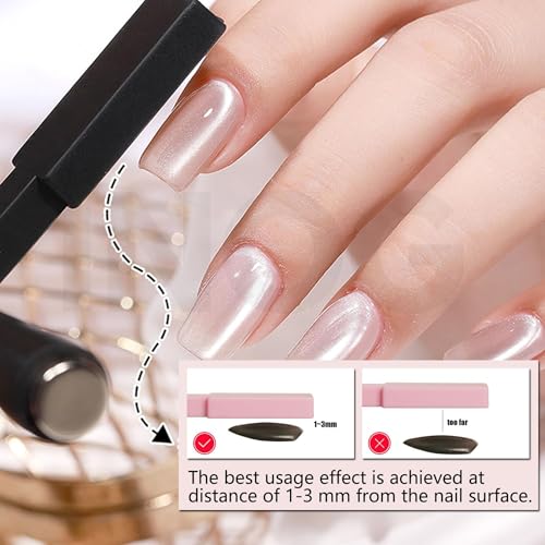 INOG Nail Magnet Tool, Super Long Double-head Nail Magnet Pens Magnet Stick 3D Magnetic Cat Eye Gel Polish Nail Art, for DIY 3d Magnetic, Salon, Studio or Home (6 in 1) - Image 5