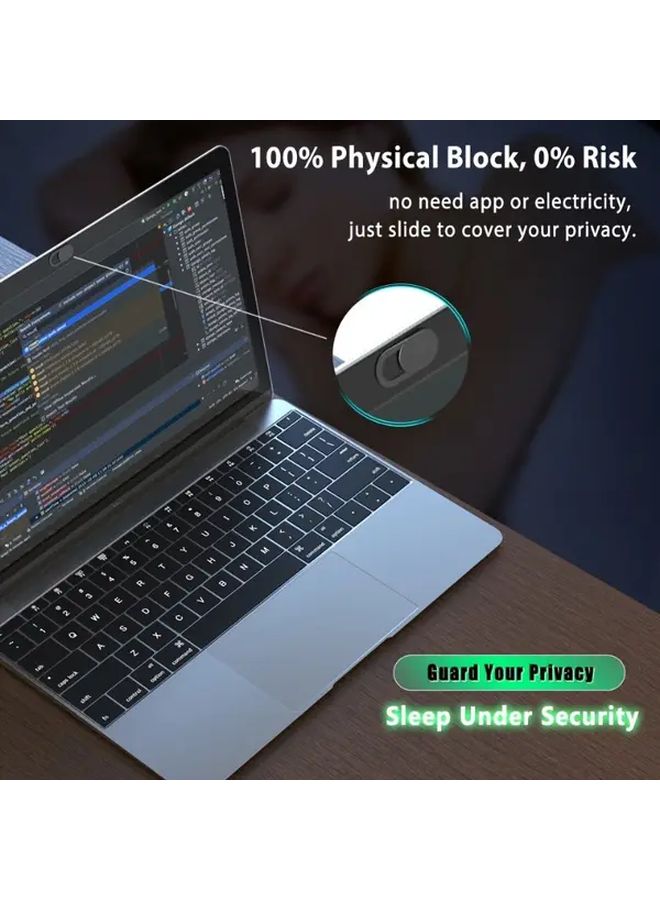 3 قطع غطاء كاميرا ويب فائق الرقة مزود بمنزلق مقاوم للاختراق لحماية الخصوصية مع ظهر لاصق - Image 5