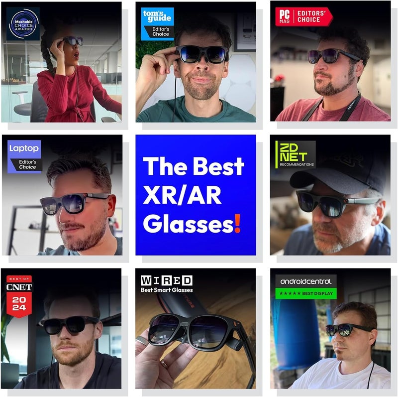 نظارات VITURE Pro XR/AR، شاشة بحجم 135 بوصة وبتردد 120 هرتز وسطوع 1000 نيت، نظام صوتي من Harman، فيلم كهروكروميكي، متوافقة مع أجهزة iPhone 17/16/15، Android، Mac، PC، وSteam Deck؛ تجربة XR فريدة من نوعها لجهاز Switch 2. - Image 2