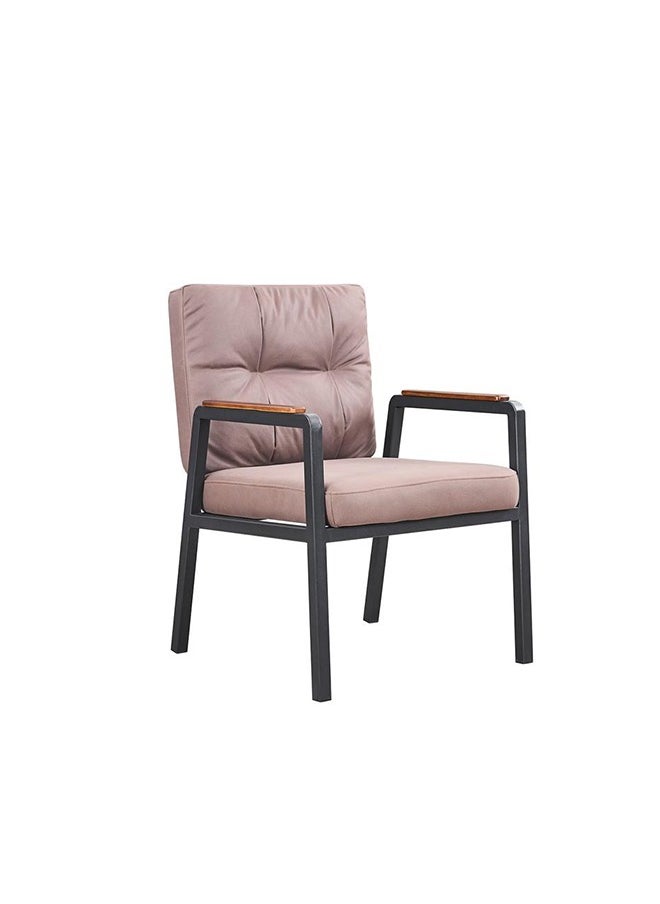 NZONE STORE Single Upholstered Chair with Sturdy Metal Frame || Coffee 