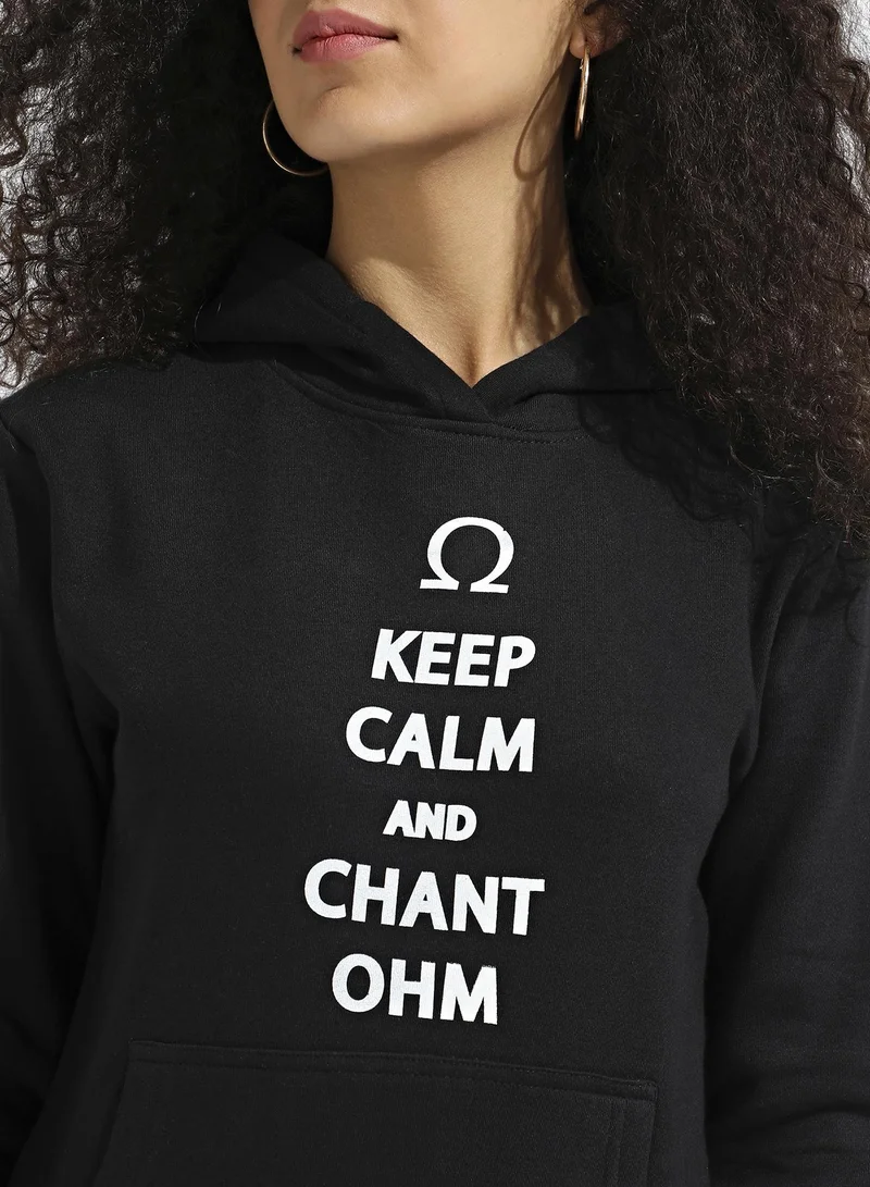 Campus Sutra Calm Down Hoodie With Kangaroo Pockets