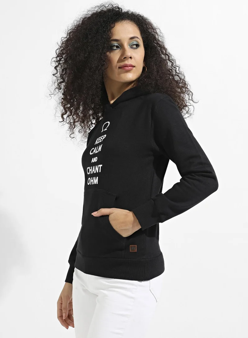 Campus Sutra Calm Down Hoodie With Kangaroo Pockets