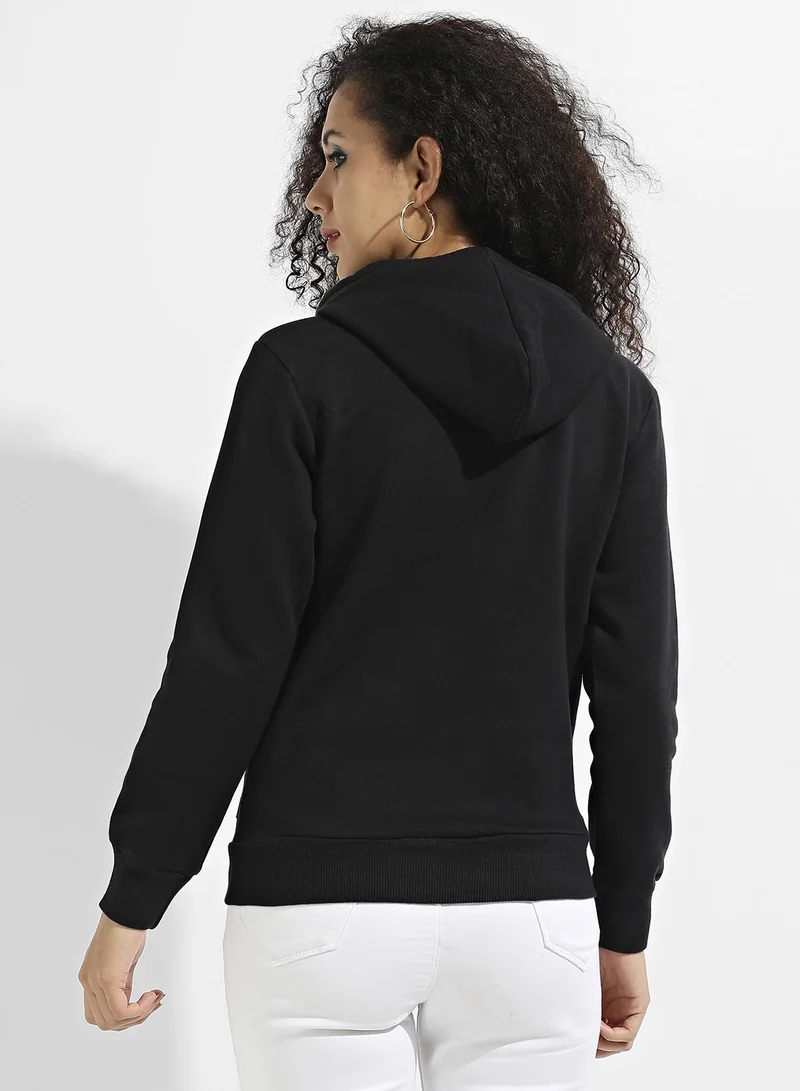 Campus Sutra Calm Down Hoodie With Kangaroo Pockets