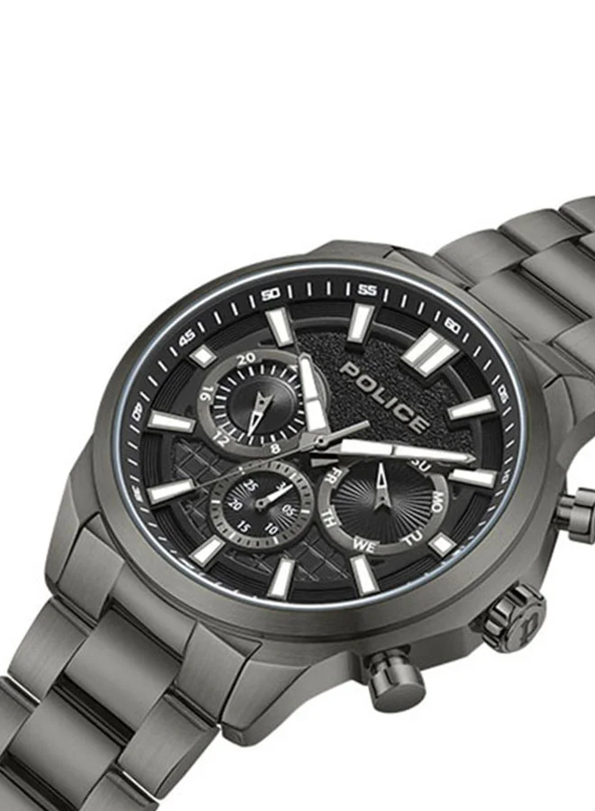 POLICE Rangy Gents Chronograph Watch With Black Dial & Grey Bracelet -PEWJK0021003