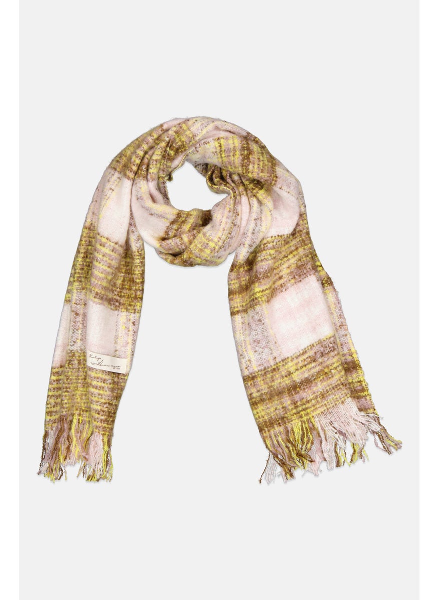 Vintage Havana - Women Textured Scarf 186 x 60 cm, Beige - Image 1