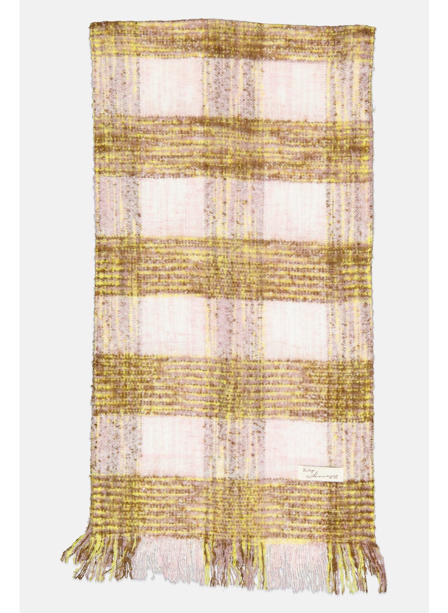 Vintage Havana - Women Textured Scarf 186 x 60 cm, Beige - Image 1