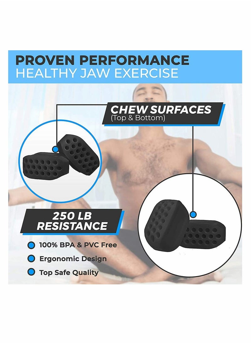 Excefore - Jaw Exerciser Chisel Jawline Exercise Ball for Facial Toner, Double Chin Reducer Eliminator for Face Mouth Workout Tone Neck and Jaw Slim Natural Jaws Toning Facelifter Shaper 2pcs - Image 1